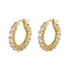 radiant-glamour-huggie-hoop-earrings-embellished-with-sparkling-cubic-zirconia-Sophia's StyleEarrings-1