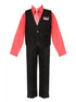Rafael Baby Boys Melon Shirt Necktie Striped Pants Vest Suit 6-24M SophiasStyle.com