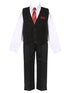 Rafael Baby Boys White Shirt Necktie Striped Pants Vest Suit 6-24M SophiasStyle.com