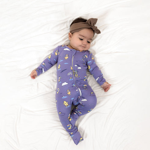 rainbow-bear-bamboo-convertible-footie-bellabu-bear - Sophia's Style -4