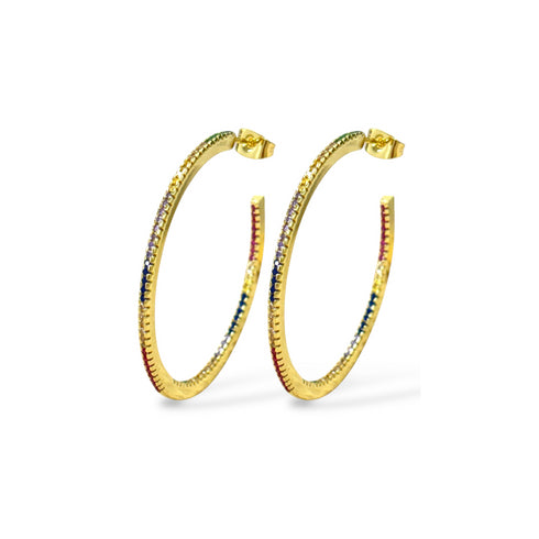 rainbow-hoop-earrings-Sophia's StyleEarrings-1