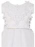 Rainkids Big Girls White Cap Sleeve Rhinestones Trim Bow Communion Dress 7-20 - SophiasStyle.com
