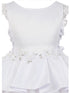 Rainkids Girls White Embroidered Cap Sleeve Tunic Sequins Communion Dress 7-16 - SophiasStyle.com