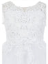 Rainkids Girls White Long Sleeve Lace Sequins Plus Size Communion Dress 7.5-16.5 - SophiasStyle.com