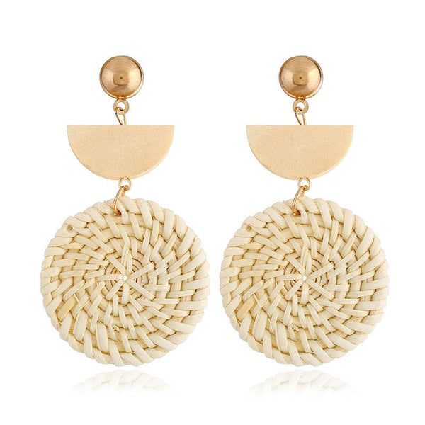 rattan-earrings-organic-wooden-straw-weave-Sophia's StyleEarrings-1