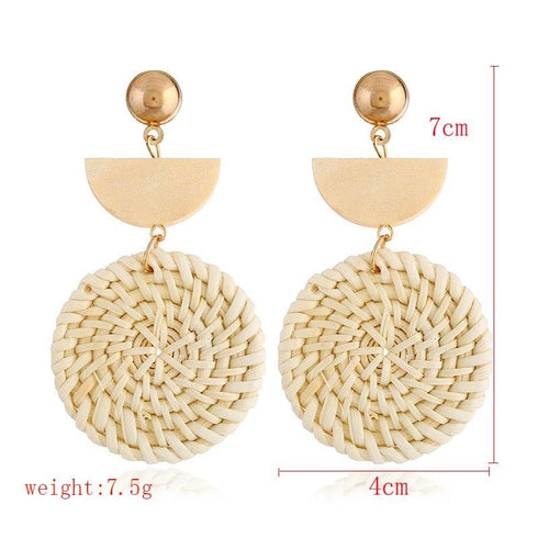 rattan-earrings-organic-wooden-straw-weave-Sophia's Style-4