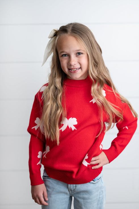 Red Bow Sweater
