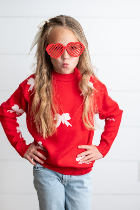 Red Bow Sweater