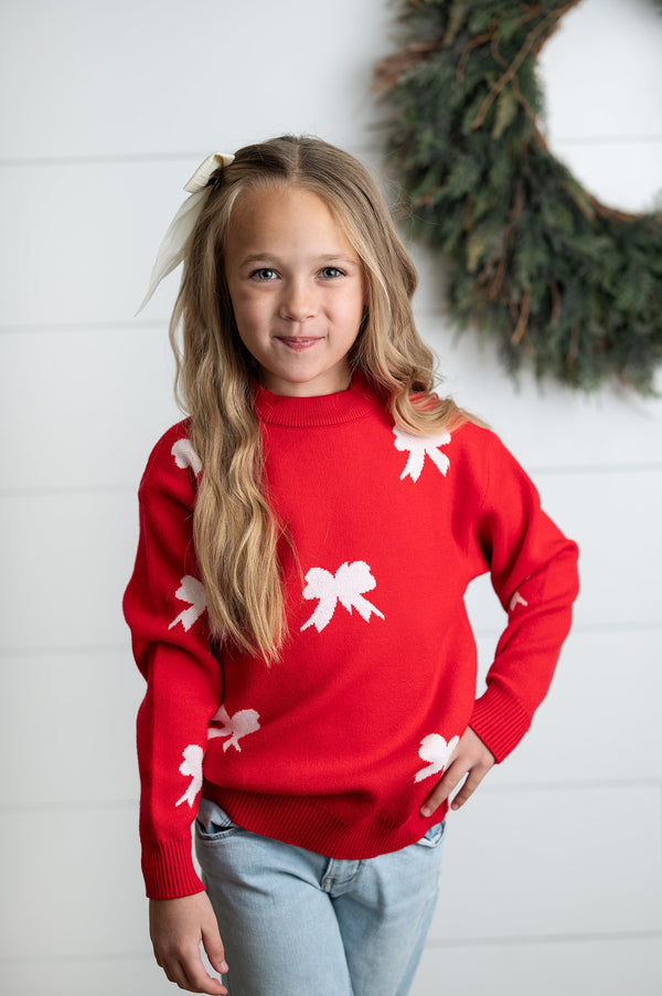 Red Bow Sweater