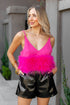 reno-feather-tank-top-fuchsia Buddy Love - Sophia's Style-Reno Feather Tank Top - Fuchsia-Fuchsia Feather-XS-1