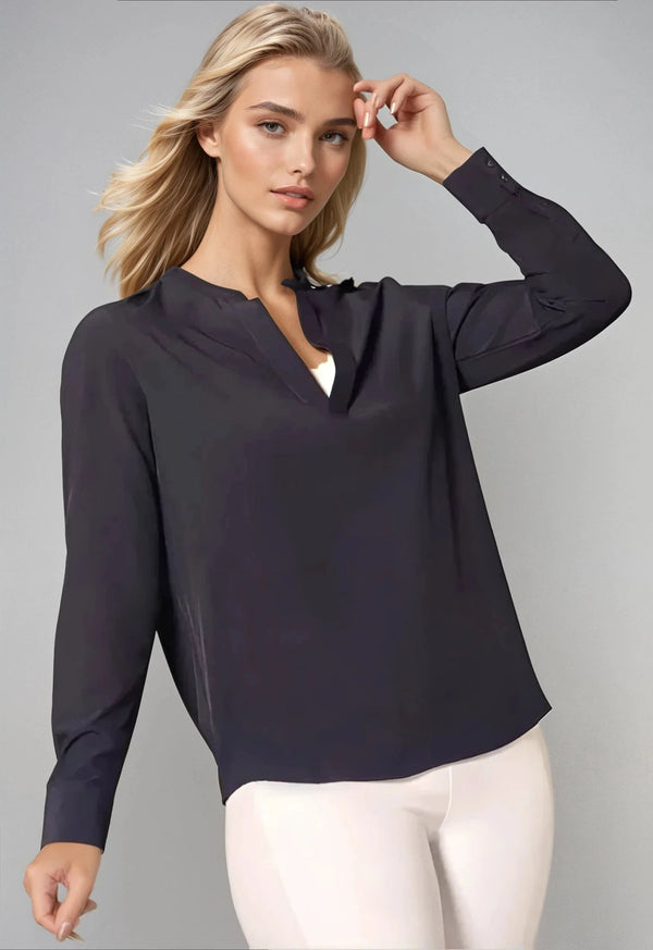 resort-vee-long-sleeve-popover-shirt-navy-buki-sophias-styleSHIRTS & BLOUSES-1