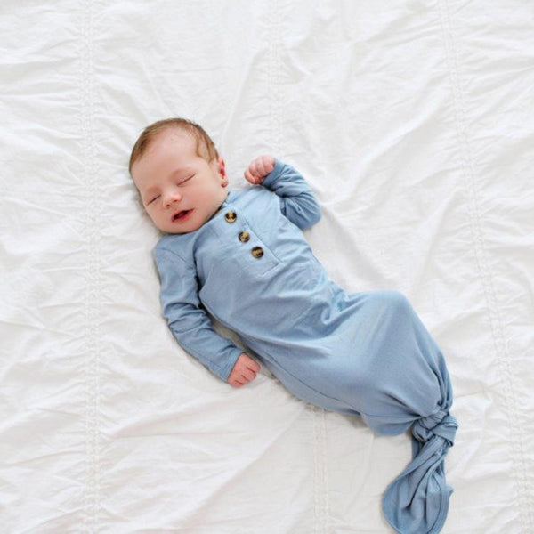 knotted-baby-gown-ocean-blue Presley Couture at Sophia's Style-Baby Gowns-1