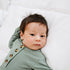 knotted-baby-gown-ribbed-evergreen Presley Couture at Sophia's Style-Baby Gowns-1