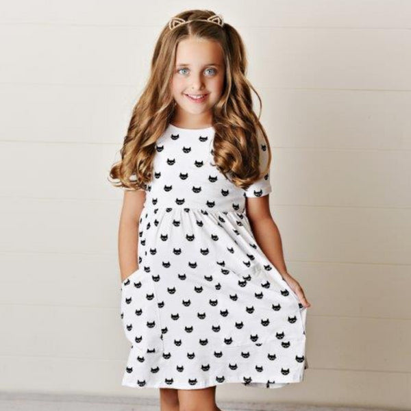 Cool Cat Twirl Dress