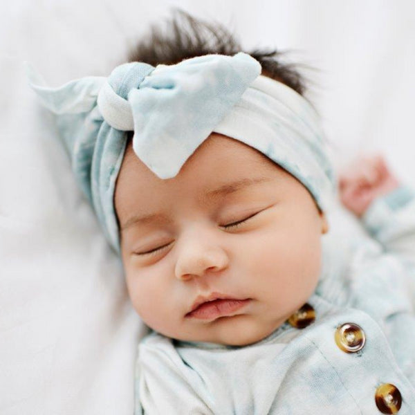 bow-headband-marbled-aquamarine Presley Couture at Sophia's Style-Headbands-1