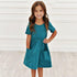 Teal Twirl Dress