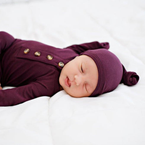 top-knot-hat-plum Presley Couture at Sophia's Style-Hats-1