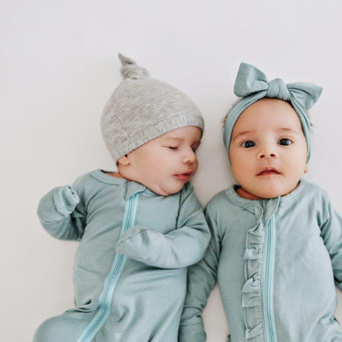 top-knot-hat-ribbed-heather-gray Presley Couture at Sophia's Style-Hats-1