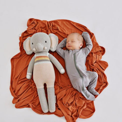 snuggle-swaddle-ribbed-rust Presley Couture at Sophia's Style-Swaddles-1