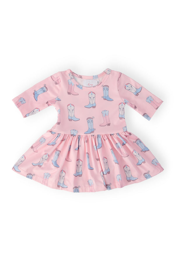 ribbons-rodeos-3-4-sleeve-twirl-bodysuit-Mila&Rose-Sophia's StyleTwirl Bodysuit - 3/4 Sleeve-1