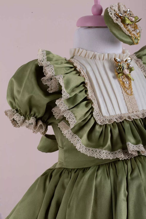 rita-green-baby-dress-set- at Sophia's Style-2