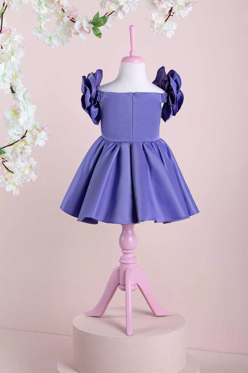 purple dress for easter Girls Lavender Easter Fluffy Tutu Dress Baby Girl Purple Twirl Easter Bunny Dress 6-7 / Short Sleeve Purple