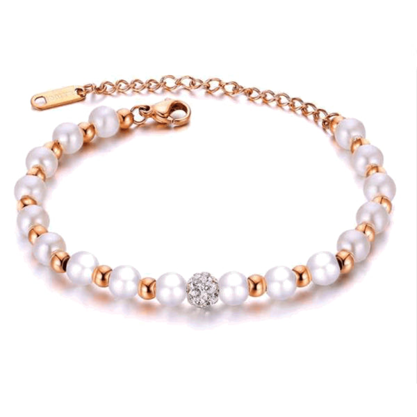 rose-gold-beaded-bracelet-with-simulated-pearls-Sophia's StyleBracelets-1