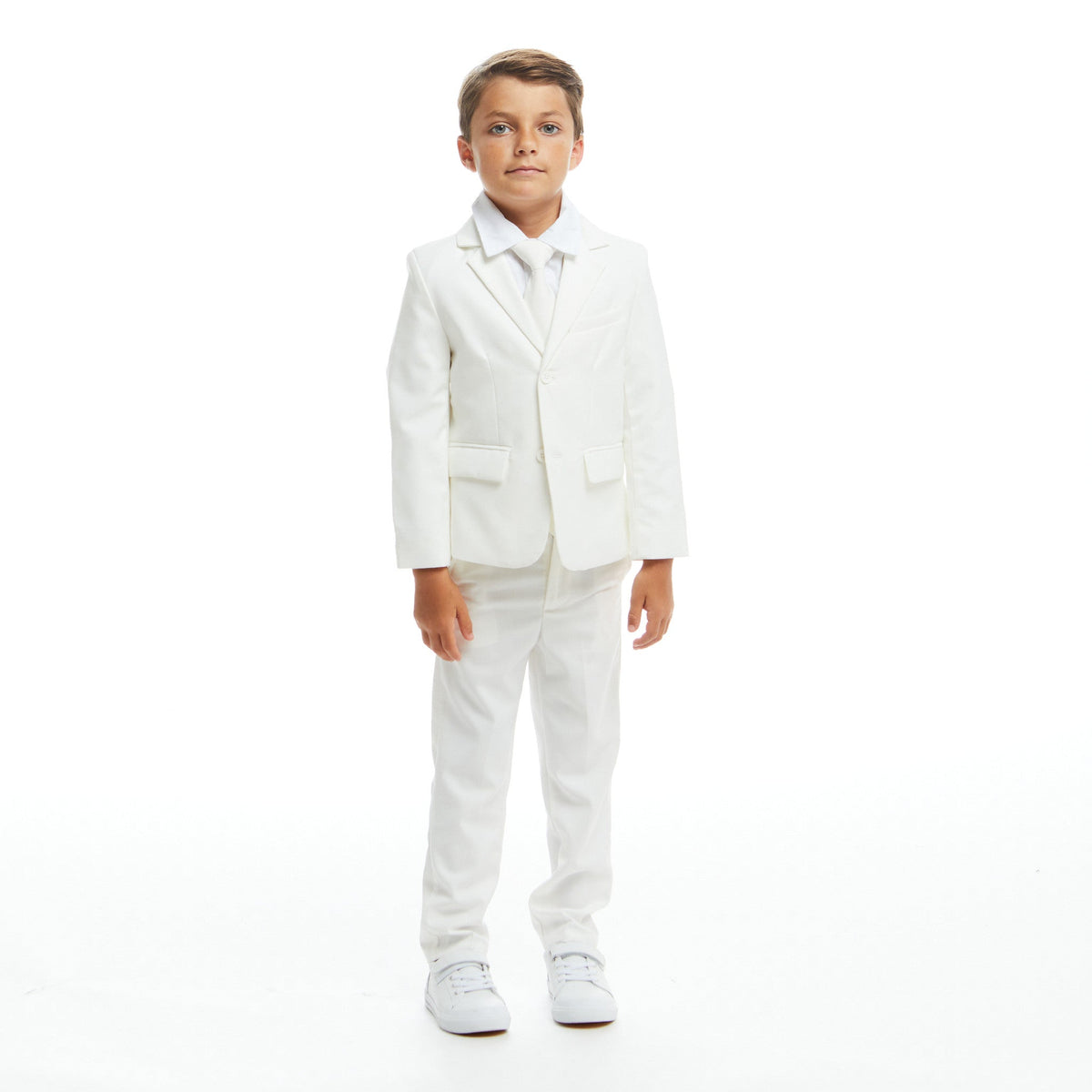 Suit For Teenager White w/ White Shirt main image 0