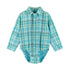 Infant 4-Piece Plaid & Sweater Vest Set | Green & Navy