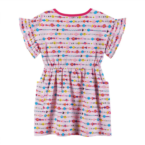 kids-2-6x-pink-jersey-elastic-waist-dress-friendship-bracelet Andy & Evan at Sophia's Style-2