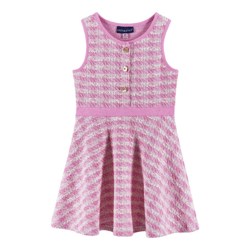 kids-2-6x-knit-tweed-dress-pink Andy & Evan at Sophia's StyleDress-1