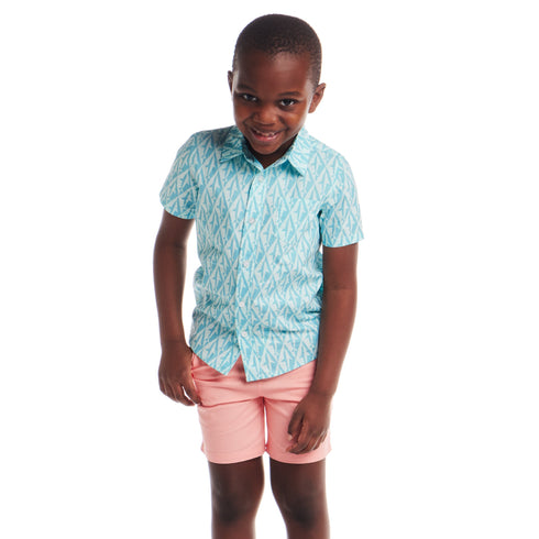 kids-2-8-geo-shark-short-sleeve-buttondown-aqua Andy & Evan at Sophia's Style-5