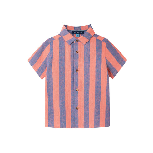 kids-2-8-2-piece-striped-buttondown-set-coral-blue Andy & Evan at Sophia's Style-7