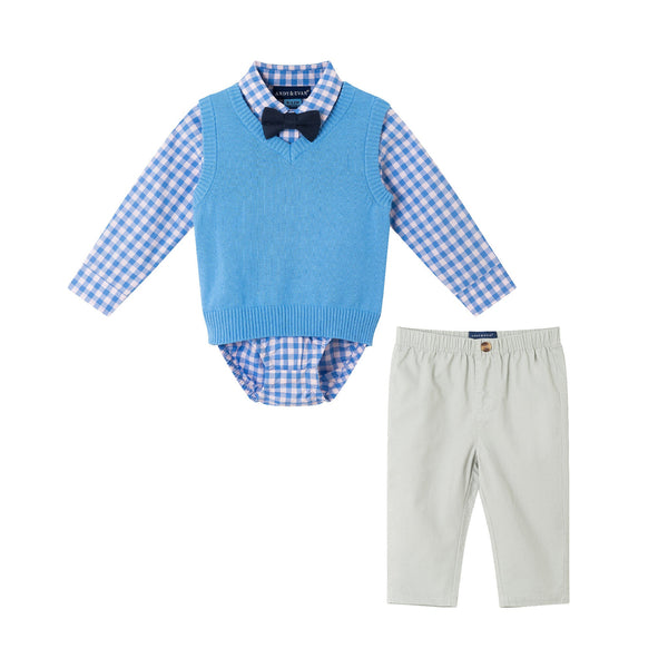 infant-3-24m-sweater-vest-set-mid-blue Andy & Evan at Sophia's StyleButton Down Shirt Set-1