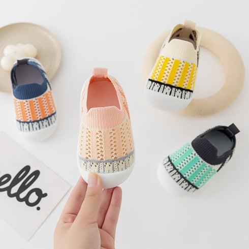 baby-first-walkers-pink-strips Grookz Shoes - Sophia's Style-2