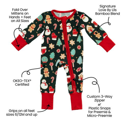 scarlett-christmas-cookies-bamboo-convertible-footie Laree & Co - Sophia's Style-2
