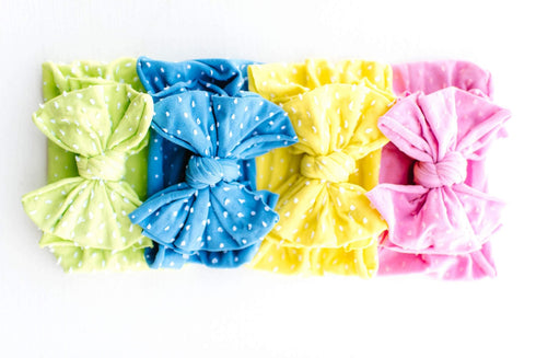 fab-bow-lous®-denim-shabby-dot Baby Bling Bows clips headbands - Sophia's Style-