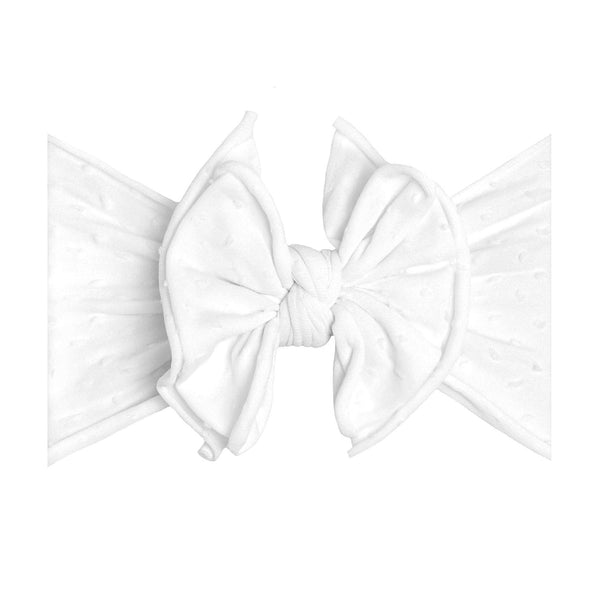 fab-bow-lous®-white-shabby-dot Baby Bling Bows clips headbands - Sophia's StyleSHAB-BOW-LOUS-
