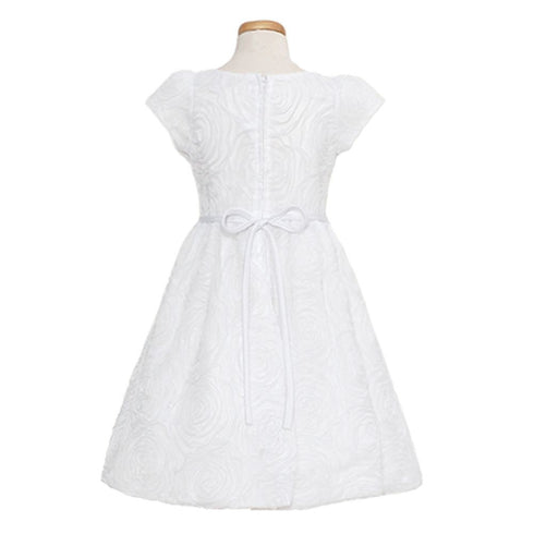 Baby Girls Rosette Textured Flower Girl Dress 6-24M - SophiasStyle.com