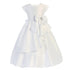 Sweet Kids Girls White Satin Cascading Ribbon Accent Communion Dress 6-16 - SophiasStyle.com