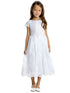 Sweet Kids Girls Sequin Lace Dress with Pleated Skirt and Petite Pearl Waist Trim, Sizes 2-16 - SophiasStyle.com