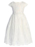 Sweet Kids Girls Sequin Lace Dress with Pleated Skirt and Petite Pearl Waist Trim, Sizes 2-16 - SophiasStyle.com