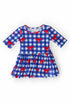 smu-plaid-mustang-3-4-sleeve-twirl-bodysuit Mila & Rose - Sophia's StyleTwirl Bodysuit - 3/4 Sleeve-1