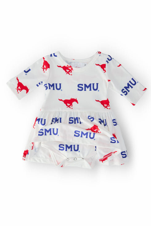 smu-white-mustang-3-4-sleeve-twirl-bodysuit Mila & Rose - Sophia's Style-2