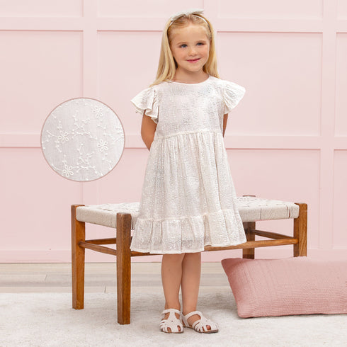 cotton-embroidered-dress-with-flutter-sleeves Tesa Babe - Sophia's StyleBaby Girl Clothes-1