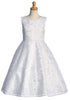 Girls Pearl Neckline Waist Trim Communion Plus Size Dress 8.5-20.5
