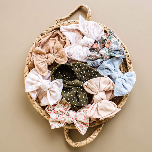 fab-bow-lous®-artichoke-shabby-dot Baby Bling Bows clips headbands - Sophia's Style-