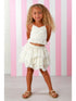 Girls Flora Sand Lace Ruffle Skirt Set – Summer Outfit for Parties & Photos 12M-14