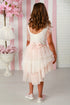 Girls Chloe Pearl Blush High-Low Tulle Dress – Girls Wedding, Flower Girl & Special Occasion Dress 12M-14