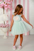 Girls Amelie Aqua Tulle Dress – Elegant Girls Special Occasion Party Dress 12M-14